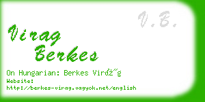 virag berkes business card